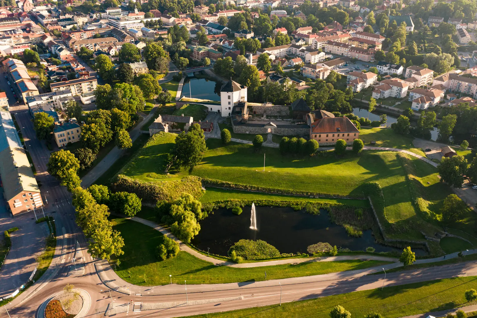 Vy över Värnamo, där vi arbetar med ventilation i bostäder och fastigheter